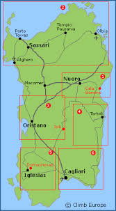 Map Of The Rock Climbing And Bouldering Areas Within Sardinia With Images Sardinia Climbing Bouldering