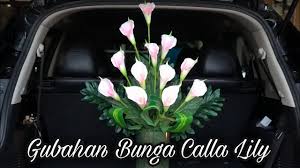 Gabungan bunga ros merah & lebeh kurang mcm hydrangea. Gubahan Bunga Calla Lily Youtube