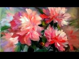 Peonies Step By Step Easy Painting With A Palette Knife For Beginners F Peinture Fleurs Peinture Tutoriels De Peinture