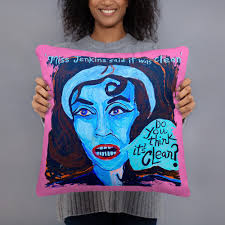 Mommie Dearest Miss Jenkins Said It Was Clean Pillow Joan Crawford Vintage  Mildred Pierce Whatever Happened Baby Jane Warhol Hollowell