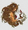 Fan Art Drawing Gaia Painting PNG - art, brown hair, cartoon ...