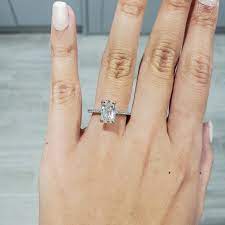 Including the colossal collection of 2.50 carat vintage cushion diamond rings. 1 89 Carat Elongated Cushion Diamond Pave Engagement Ring For Sale At 1stdibs