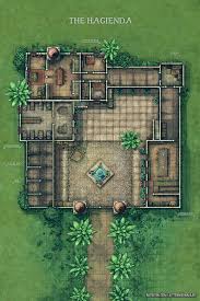 The Hacienda Battle Map Launch Afternoon Maps On Patreon Fantasy Map Dungeon Maps Building Map