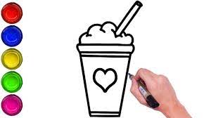 How to draw a milkshake. How To Draw Milkshake Step By Step Draw So Cute Milkshake Milkshake Drawing Easy Youtube
