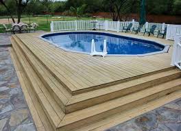 Review pool deck damage or cracks. 12 Above Ground Swimming Pool Designs