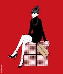 present for you 女性 イラスト イラスト おしゃれ クリスマス イラスト 女の子
