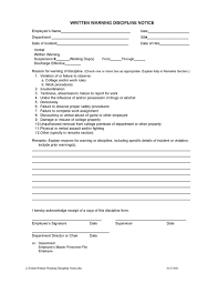 Local law may make meal breaks mandatory. Employee Warning Notice Download 56 Free Templates Forms