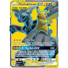 This legendary pokémon can scorch the world with lightning. Sm Team Up Pikachu Zekrom Gx 162 181 Full Art Ultra Rare Pokemon Toys Hobbies Pokemon Trading Card Game