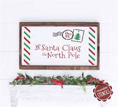 Letter To Santa Stencil Christmas Stencils Santa Letter Christmas Lettering