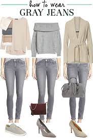 How To Wear Gray Jeans Three Different Ways Comfy Jeans Outfit Brunch Outfits Fall Grey Jeans Outfit