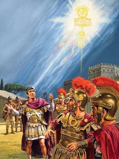 Constantine's Vision of the Christian Cross before the Battle of the  Milvian Bridge Giclee Print - Roger Payne | AllPosters.com