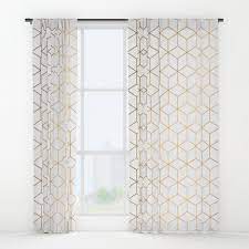 Your Drapes Don T Have To Be So Drab Our Awesome Window Curtains Transform A Neglected Essential Into An Awesom Curtains Gold Geometric Pattern Gold Geometric