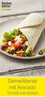 Damwildwrap Mit Avocado Rezept In 2020 Rezepte Avocado Lebensmittel Essen