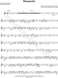 Print And Download Despacito Bb Instrument Sheet Music By Luis Fonsi Feat Daddy Yankee Arranged For Clarinet Sheet Music Sheet Music Easy Violin Sheet Music