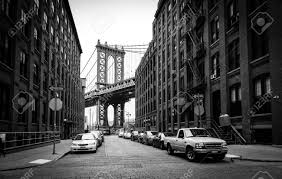 1280x1024 black and white new york wallpaper widescreen hd wallpapers. Manhattan Bridge View From Washington Street In Brooklyn Black Stock Photo Picture And Royalty Free Image Image 80821595