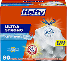 Choose these hefty small garbage trash bags for disposing of waste at your home or office. Amazon Com Hefty Ultra Strong Tall Kitchen Trash Bags Clean Burst Scent 13 Gallon 80 Count Packaging May Vary Health Personal Care
