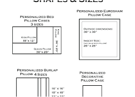 Pillow Size Chart Decorarsyil Co