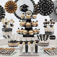 Black And Gold Graduation Decorations Party Ideas Graduation Party Treats Graduation Party Decor Graduation Party