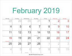 February 2019 Calendar Canada With Holidays Holiday Calendar Printable Monthly Calendar Printable January Calendar