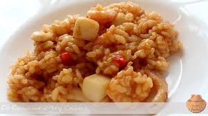 Arroz con choco, gambas y langostinos. Arroz Meloso De Choco Y Gambas Gurme Cadiz