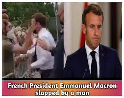 On june 8, french president emmanuel macron was slapped in his face by a man in a crowd the footage showed emmanuel macron walking up to a metal fence and clasping the arm of a man. 5vhp58xou2astm