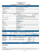 To verify/search msic 2008 code. Application For Registration Sec 14 Word Companies Act 2016 Section 14 Application For Registration Of A Company Particulars Of Company Proposed Course Hero