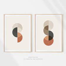 Contemporary mid century modern abstract art. My Abstract Geometric Mid Summer Collection Agaszafranskaart Arteprinte Abstract Geometric Art Circle Wall Art Contemporary Art Prints