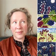 Bluebonnet 💙🦋🌿 My newest art quilt celebrates the magical qualities of  blue flowers. The Texas bluebonnet is a bit different from the lupins that  grow in my part of the world. I