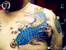 Coi Fish With Gold Coin Tribal Tattoos Word Tattoos Coin Tattoo