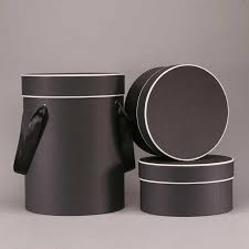 Hat Boxes Black Red Trim Round Set Of 3 Wholesale Dutch Flowers Uk Hat Boxes Luxury Hats Cream Trim