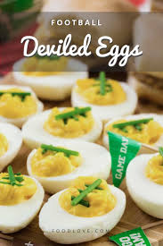 Football Deviled Eggs Recipe Superbowl Party Food Food Recipes