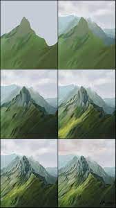 It seems anyone can create beautiful mountains after watching … continue reading → how to paint a foreground mountain august 25, 2011. How To Paint Green Mountain Summit Scene Digital Painting Of Mountains In Switzerland Backgr Digital Art Beginner Digital Painting Tutorials Digital Painting