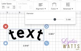 This exposes the curve option. Curving Text In Design Space Lydia Watts