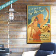 Personalized Beach Wooden Sign Beach House Decor Custom Beach Art Printed On Wood