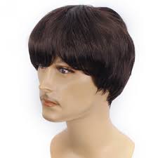 Alacos unisex cosplay short straight hair wig girl boy anime con party dress wigs brown wig+ free wig cap. Wiwigs Mens Short Wig Dark Brown Mix With Dark Auburn Men S Full Wig