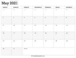 May 2021 calendar printable with holidays. May 2021 Calendar Templates