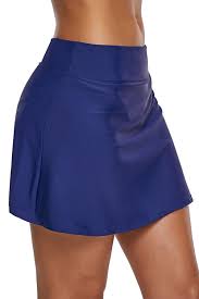 Navy Blue Swim Bottom Bikini Skirted High Waisted Swim Skirt Swim Skirts Swim Skirt