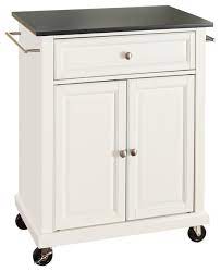 Maybe you would like to learn more about one of these? White Kitchen Cart With Granite Top And Locking Casters Wheels Contemporary Kitchen Islands And Kitchen Carts By Hilton Furnitures Houzz