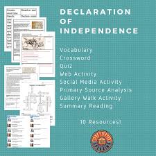 Declaration Of Independence A Lesson Declaration Of Independence Vocabulary Lessons American History Classroom
