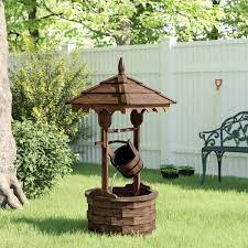 If you love the idea of lawn ornaments but want something a little more unique, you might consider heading over to flamingo incognito's etsy shop where you had best also exsect weeds exception taken of your lawn before you start on spray it. Outdoor Wooden Wishing Well Wayfair