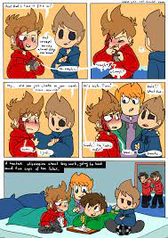 Awww… Tord got a bit sick! At least now they can help Edd out in drawing  some more comics! | Comics, Tomtord comic, Eddsworld memes