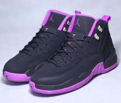 Black And Gold Jordans Womens Air Jordan 12 Gs Hyper Violet Air 23 Air Jordans Girls Sneakers Jordan Shoes Girls