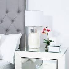 Gustav small silver ceramic ripple table lamp. Small Cream White Shell Ceramic Table Lamp With White Shade Lamp