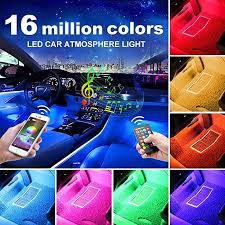 Amazon Com Auxito Car Led Strip Lights Multi Coloured Music Car Interior Lights Under Dash Lighting Kit Rf Re Interior Led Lights Car Led Lights Dash Lights