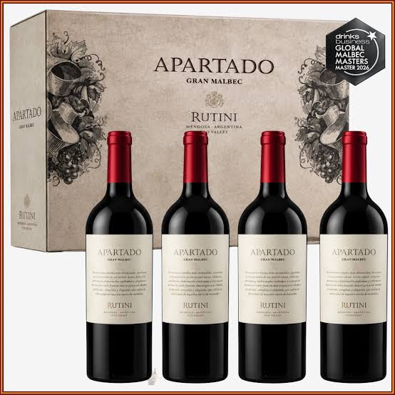 Caja de 4 botellas de Rutini Apartado Gran Malbec – UnVinoAhora.com
