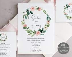 Wedding Invitation Template Set Try Before You Buy Editable Etsy Wedding Invitation Templates Wedding Invitations Wedding Invitations Uk