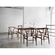 Ch24 Wishbone Dining Chair Black Paper Cord Walnut Rouse Home