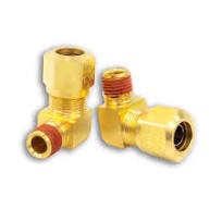 Power Products Male 90° 1/2" x 1/4" Nylon Tubing Brass Elbow