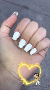 Every nail shape has a different appealing look. Short White Coffin Nails White Acrylic Nails Simple Acrylic Nails Acrylic Nails Coffin Short