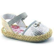 Sandaletti Bambina Da Culla Guess Colore Argento Con Paillettes Numero 18 Sandal Espadrille American Doll Espadrilles